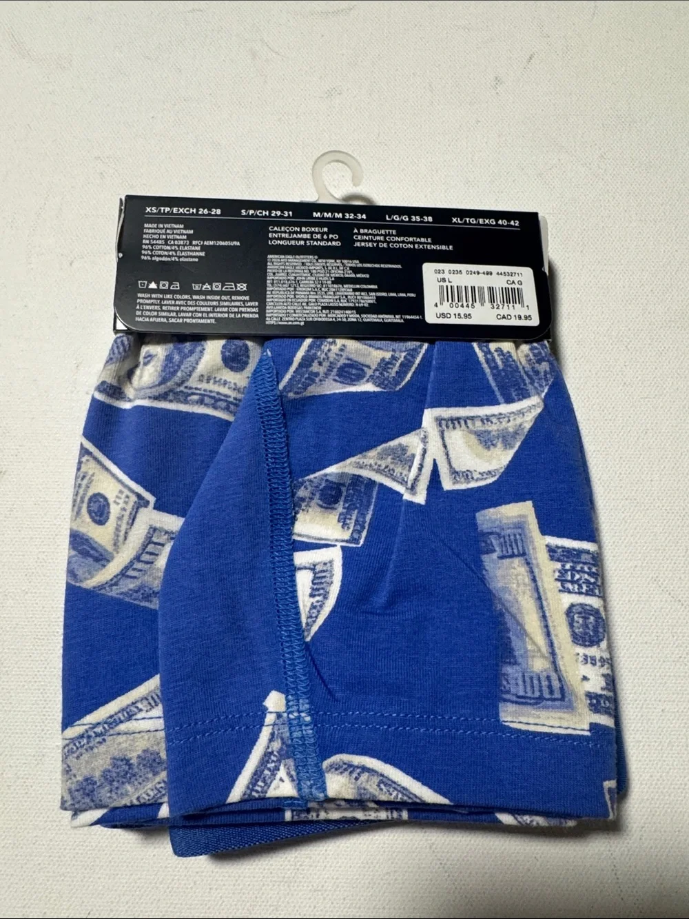 American Eagle Boxer Briefs Mens Large Money Print